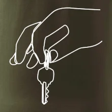 Kľúče a ruka jedným ťahom