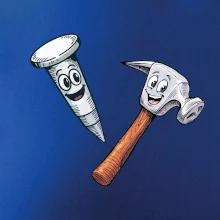 Parové tričko - Kladivo a klinec