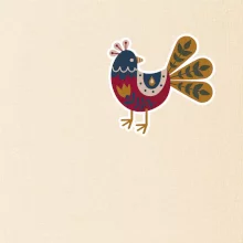 Folklór na prsníku sliepky