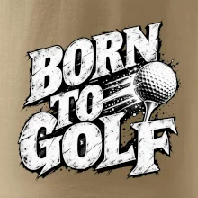 Born to golf černobílý drsný potisk
