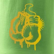 Box rukavice - zlatá potlač