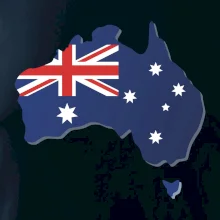 Austrália - vlajka mapa