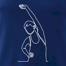 Preťahujúca sa žena jedným ťahom