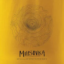 Milešovka - vrstevnice v kruhu