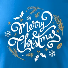 Merry christmas - nápis guľatý