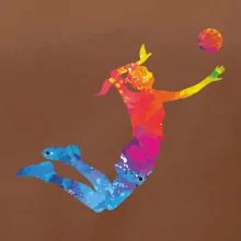 Volejbalistka splash s loptou