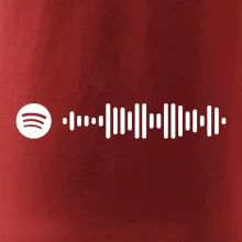 Spotify kód na prsníku