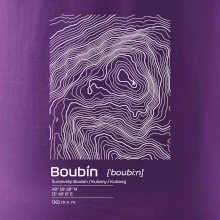Boubín - vrstevnice v obdĺžniku
