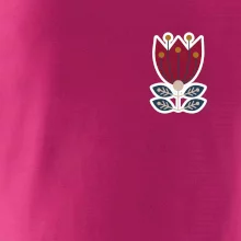 Folklór na prsníku kvetina štvorlistá