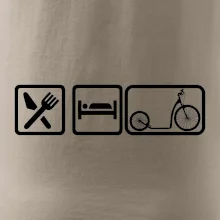 Eat sleep kolobežka veľké a malé koleso