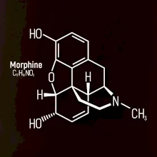 Molekulárna štruktúra Morfín