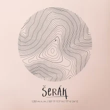 Šerák - vrstevnice v kruhu