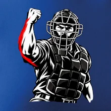Baseballový rozhodčí signalizuje strike