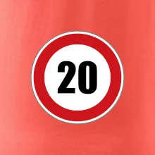 Dopravná značka - obmedzenie rýchlosti 20