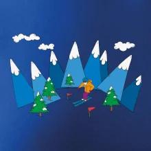 Lyžiar a farebné hory Lyžiar a farebné hory