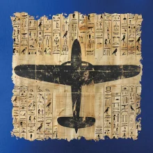 Egyptské hieroglyfy lietadlo