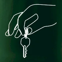 Kľúče a ruka jedným ťahom