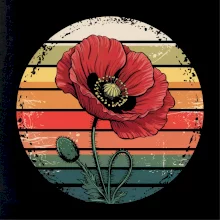 Vlčí mak vintage kruh Vlčí mak vintage kruh