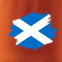 Škótska vlajka kreslená štetcom
