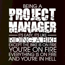 Being A Project Manager - bike
