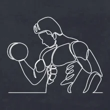 Fitness muž jedným ťahom Fitness muž jedným ťahom