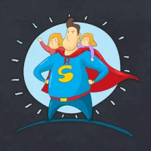 Ocko superman - dievča a dievča Ocko superman - dievča a dievča