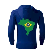 Brazília vlajka v mape Brazília vlajka v mape