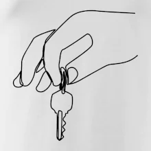 Kľúče a ruka jedným ťahom