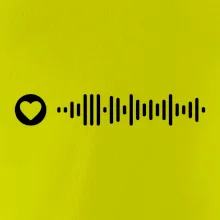 Zamilovaný Spotify kód na prsníku