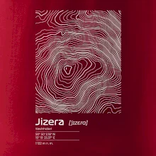Jizera - vrstevnice v obdĺžniku