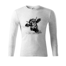 Čiernobiela karikatúra čierna krava hlava Čiernobiela karikatúra čierna krava hlava