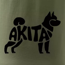 Akita Inu - Nápis v tele
