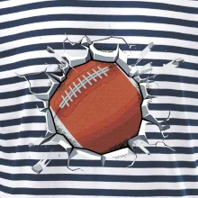 Americký futbal lopta v triku