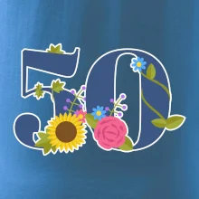 Kvetinové číslo kreslené - 50