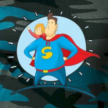 Táta superman - dievča