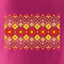 Ukrajinský vzor - Červené kvety