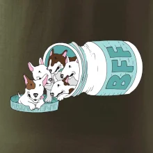 Bullterrier Friends Forever zelené (Pecka design)