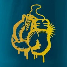 Box rukavice - zlatá potlač