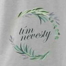 Tím nevesty kvetinový kruh zelený