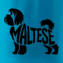 Maltézsky psík nápis v tele