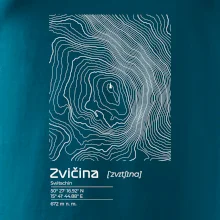 Zvičina - vrstevnice v obdĺžniku