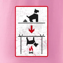 Tričko pre odporcov sraní na chodníku