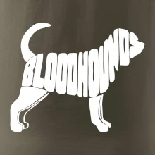Bloodhound nápis v tele