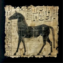 Egyptské hieroglyfy kôň