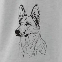 Nemecký ovčiak čierna kresba