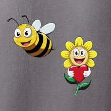 Parové tričko - Včela a kvetina