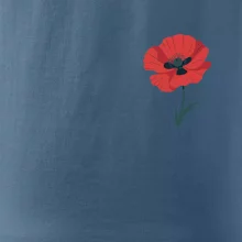 Vlčí mak kreslený na prsníku