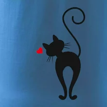 Zamilovaná mačka zozadu