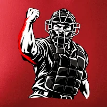 Baseballový rozhodčí signalizuje strike