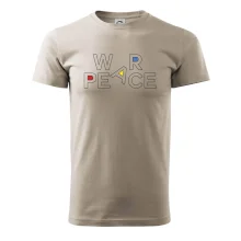 War, peace - farebný nápis War, peace - farebný nápis